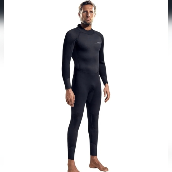 Men's Black Neoprene Wetsuit NWT - Picture 1 of 16